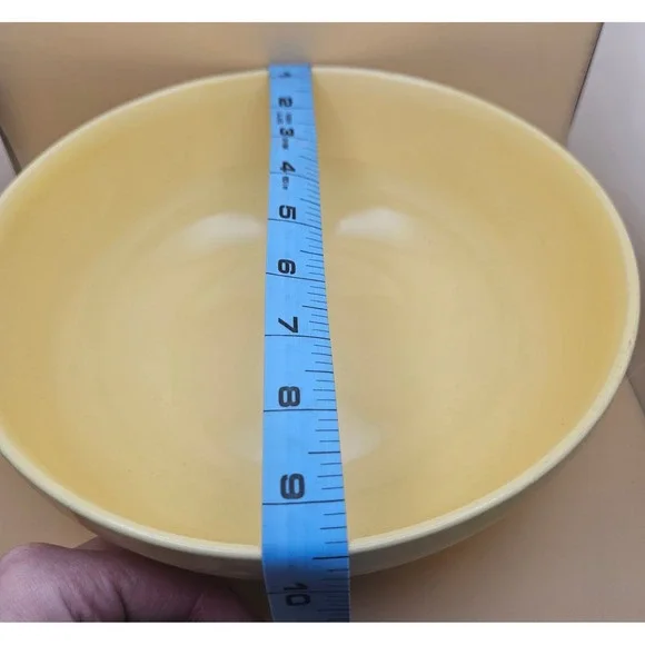 Gibson Yellow Bowl Ribbed Serving Bowl Kitchen Decor 9.5 Inch - Picture 4 of 4